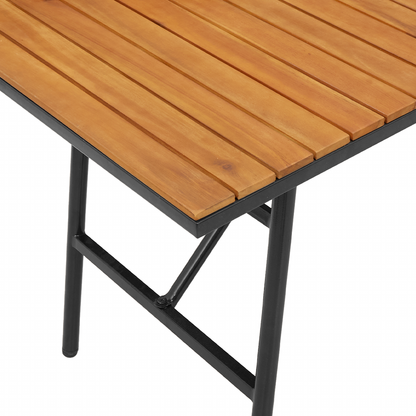 Spisebord - Sort, 110X55X62 Cm, Lavet Af Massivt Akacietræ