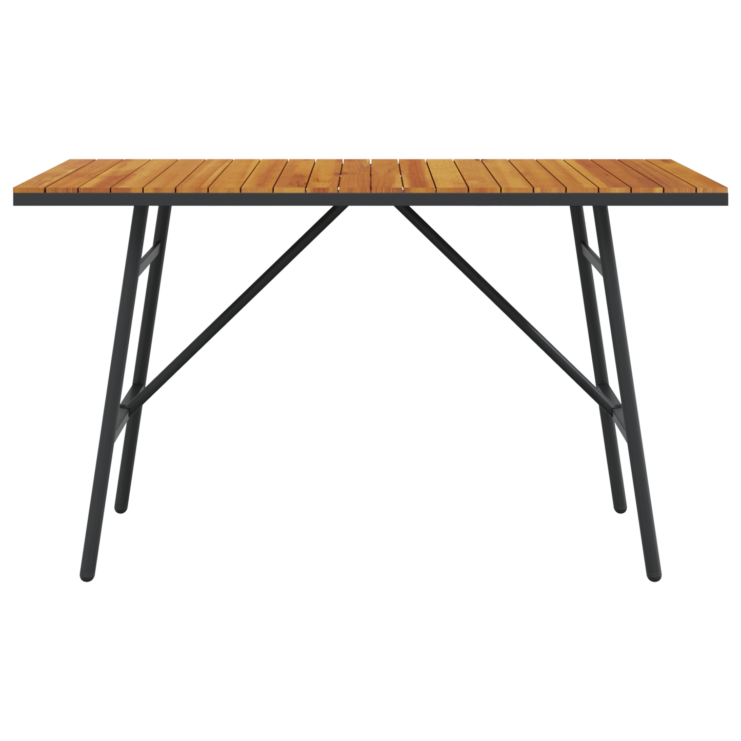 Spisebord - Sort, 110X55X62 Cm, Lavet Af Massivt Akacietræ