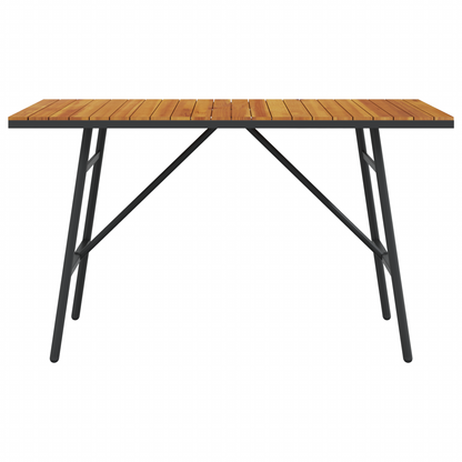 Spisebord - Sort, 110X55X62 Cm, Lavet Af Massivt Akacietræ