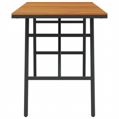 Spisebord - Sort, 110X55X62 Cm, Lavet Af Massivt Akacietræ