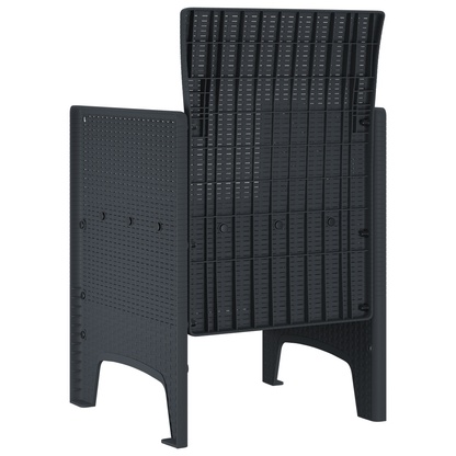 Have Stole Med Puder 2 Stk Antracit Poly Rattan