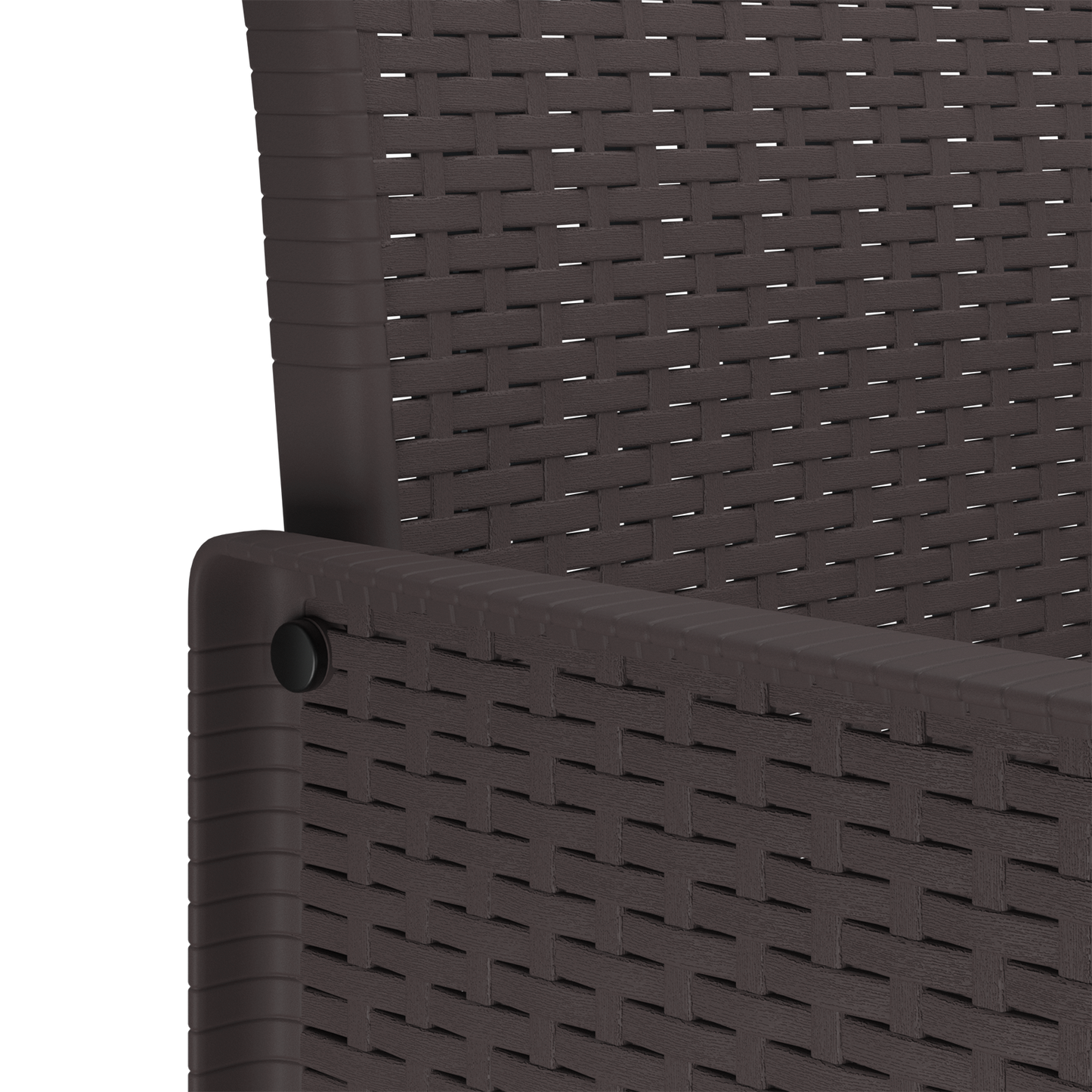 Havestole Med Puder 2 Stk Brun Poly Rattan