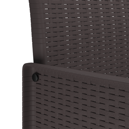 Havestole Med Puder 2 Stk Brun Poly Rattan