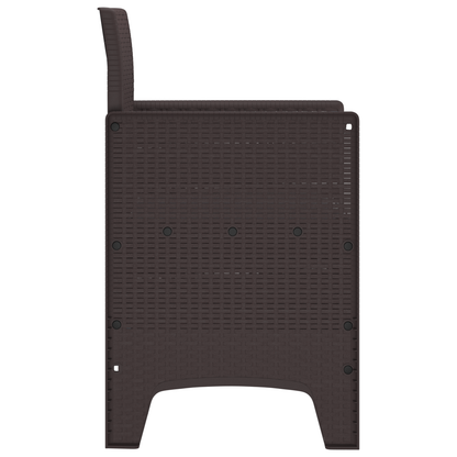 Havestole Med Puder 2 Stk Brun Poly Rattan