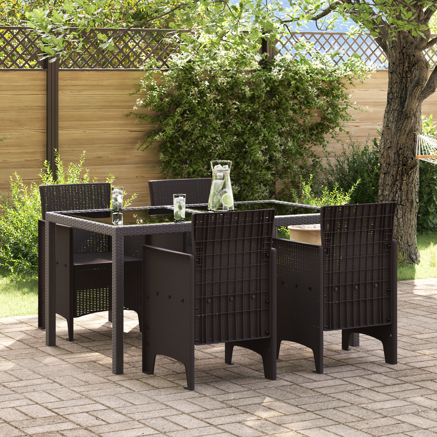 Have Stole 4 Stk Brun Poly Rattan