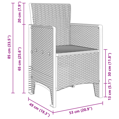 Have Stole 4 Stk Brun Poly Rattan