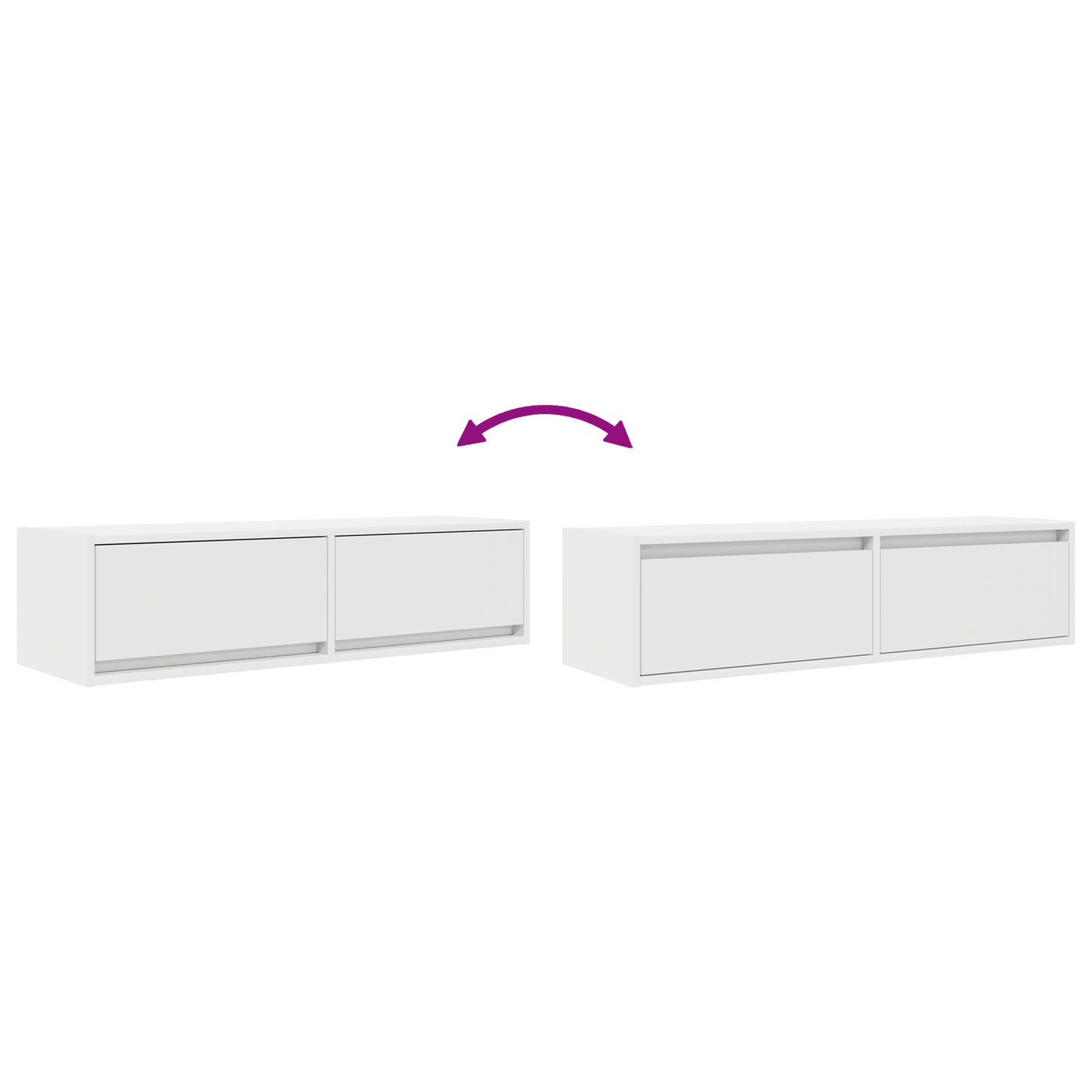 Tv-Skab Med Skuffe Hvid 100 X 31 X 25,5 Cm Konstrueret Træ