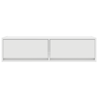 Tv-Skab Med Skuffe Hvid 100 X 31 X 25,5 Cm Konstrueret Træ