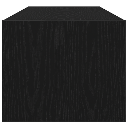 Tv-Skab Med Skuffe Sort Eg 100 X 31 X 25,5 Cm Konstrueret Træ