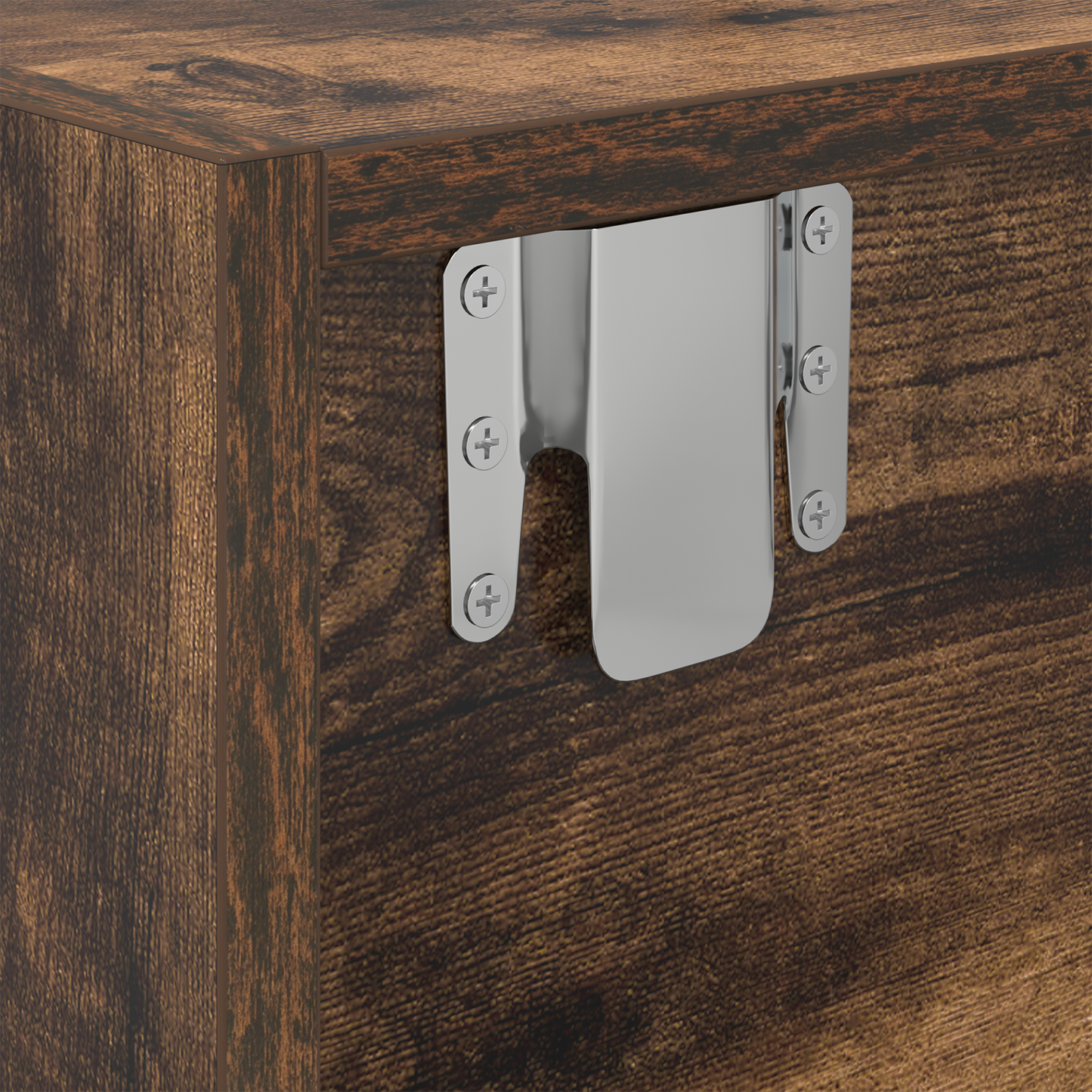 Tv-Skab Med Skuffe Røget Eg 100 X 31 X 25,5 Cm Konstrueret Træ