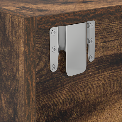 Tv-Skab Med Skuffe Røget Eg 100 X 31 X 25,5 Cm Konstrueret Træ