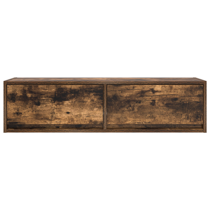 Tv-Skab Med Skuffe Røget Eg 100 X 31 X 25,5 Cm Konstrueret Træ