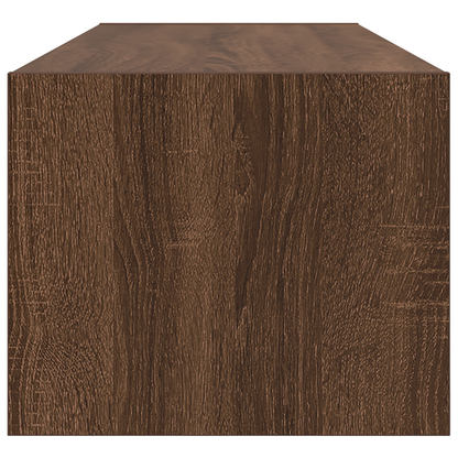 Tv-Skab Med Skuffe Brun Eg 100 X 31 X 25,5 Cm Konstrueret Træ