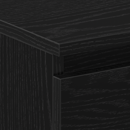Natborde Med Skuffer 2 Stk Sort Eg 30X30X40 Cm