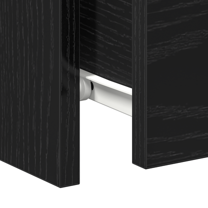 Natborde Med Skuffer 2 Stk Sort Eg 30X30X40 Cm