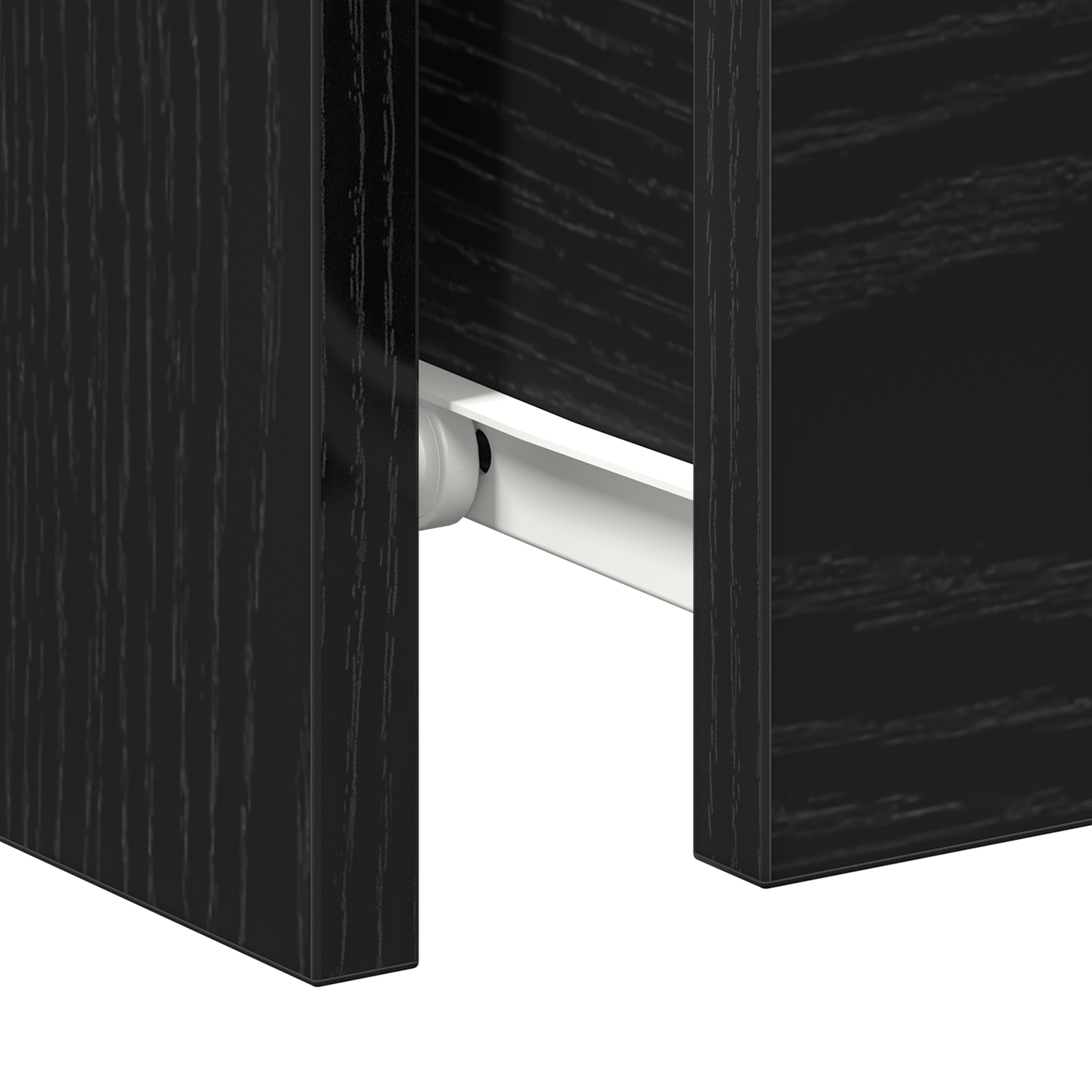 Natborde Med Skuffer 2 Stk Sort Eg 30X30X40 Cm