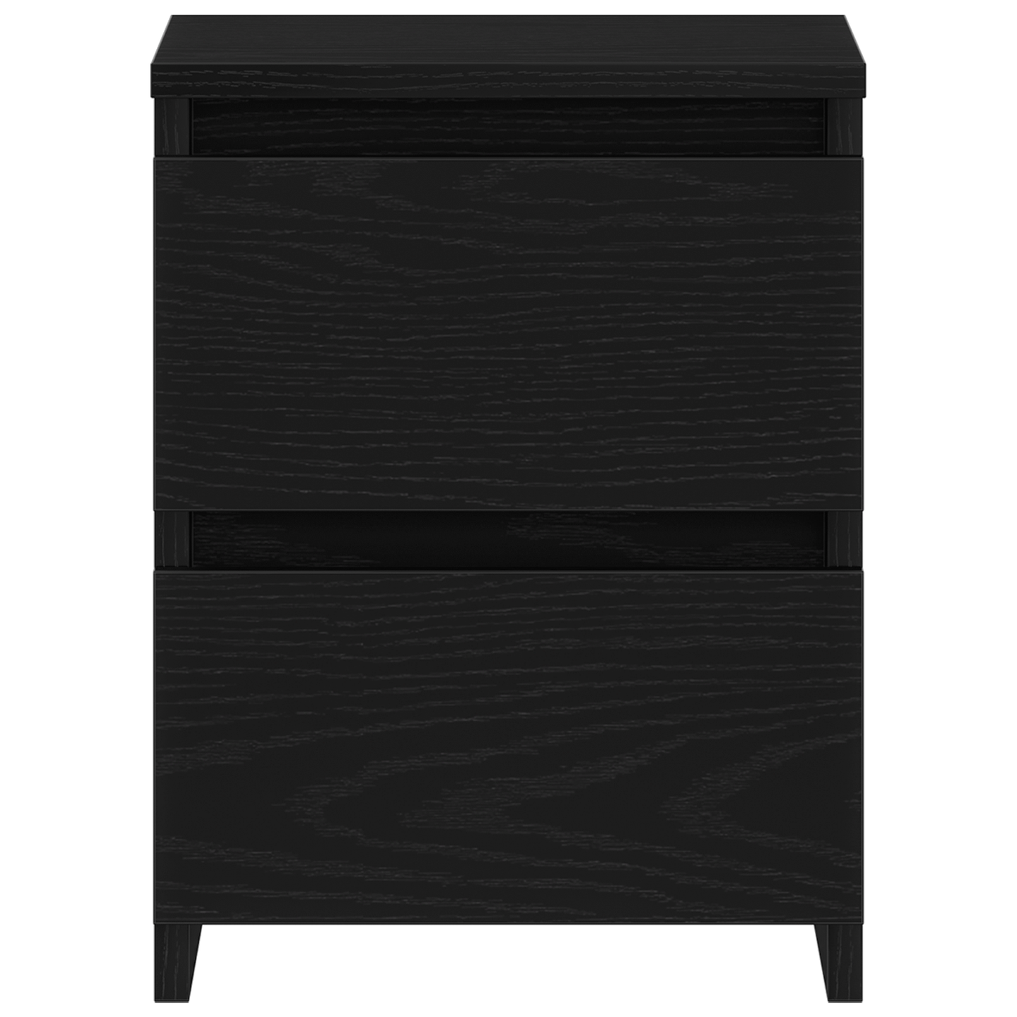 Natborde Med Skuffer 2 Stk Sort Eg 30X30X40 Cm