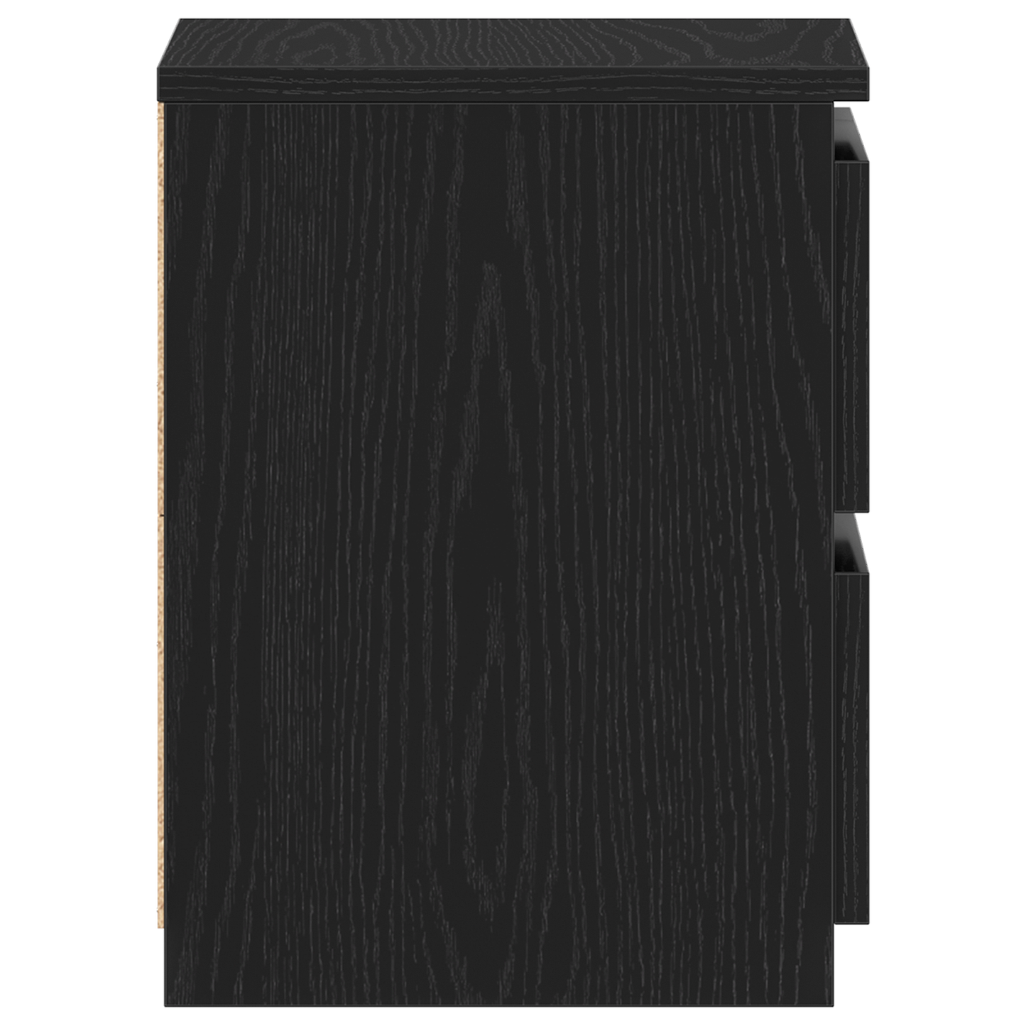 Natborde Med Skuffer 2 Stk Sort Eg 30X30X40 Cm