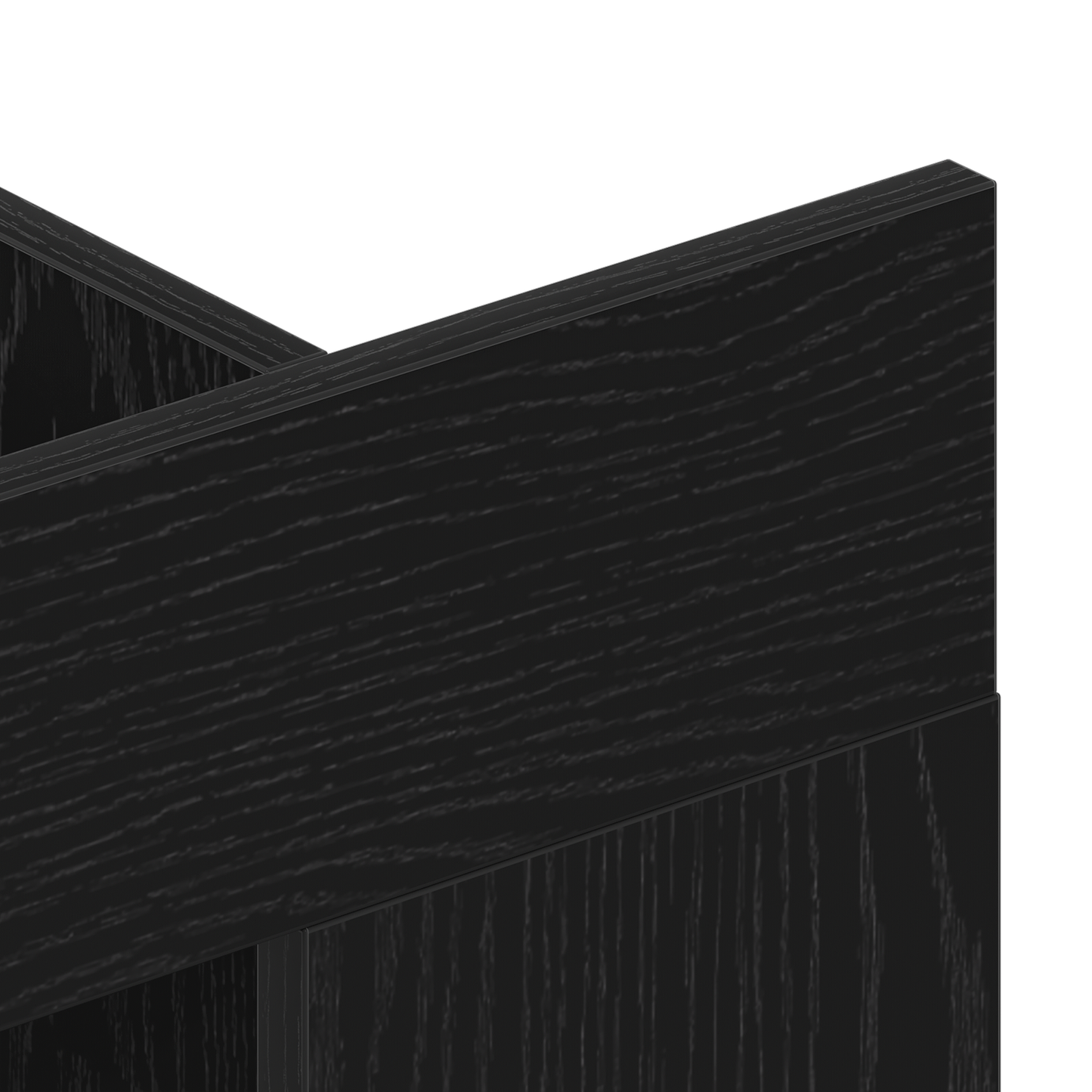 Tv-Skab Vægmonteret Sort Eg 152 X 22 X 113 Cm Konstrueret Træ