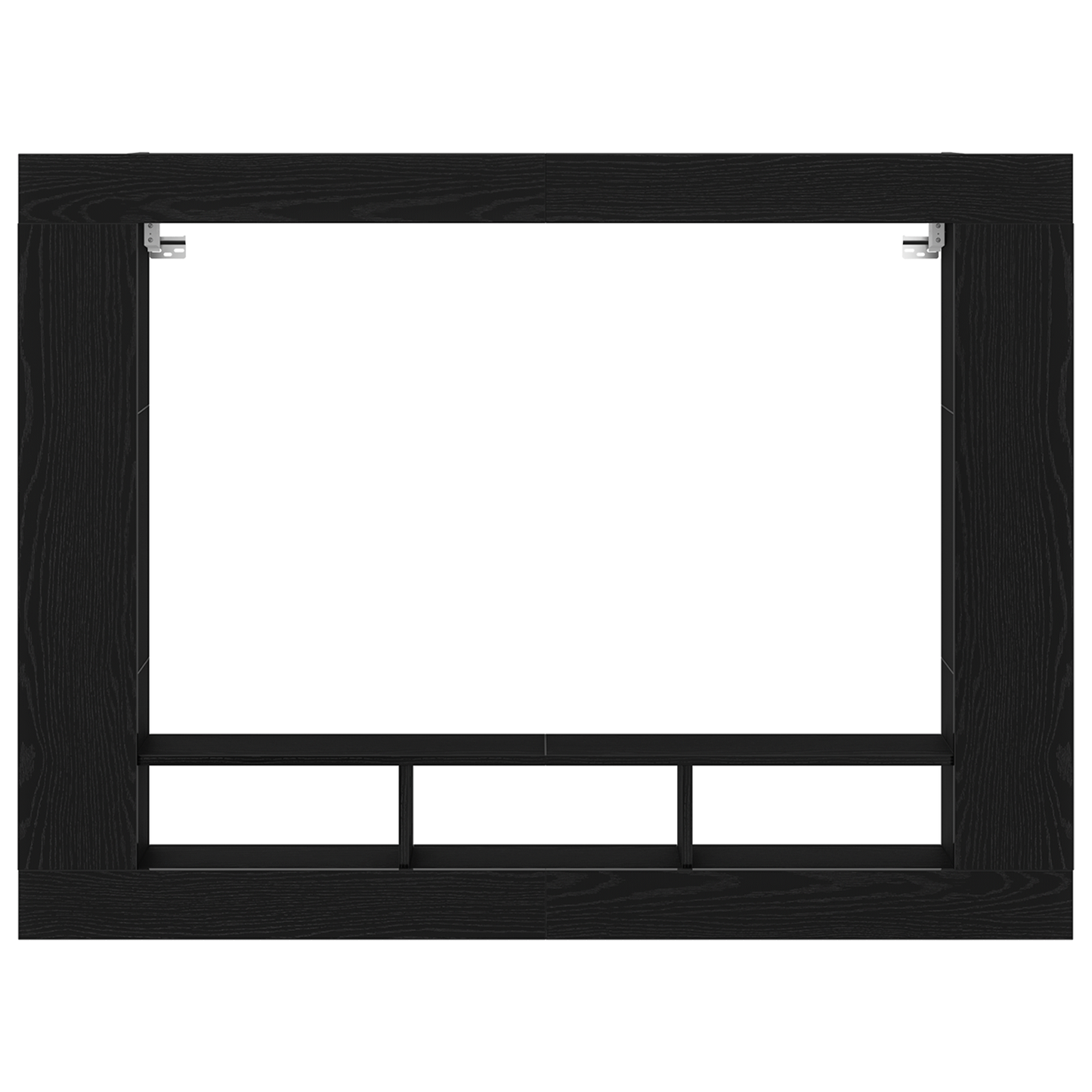 Tv-Skab Vægmonteret Sort Eg 152 X 22 X 113 Cm Konstrueret Træ