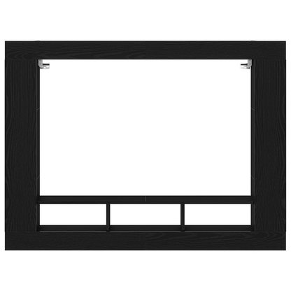 Tv-Skab Vægmonteret Sort Eg 152 X 22 X 113 Cm Konstrueret Træ