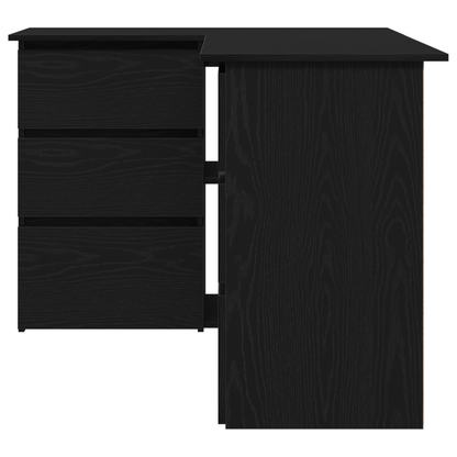 Sort Eg Hjørneskrivebord, 145X100X76 Cm, Lavet Af Konstrueret Træ