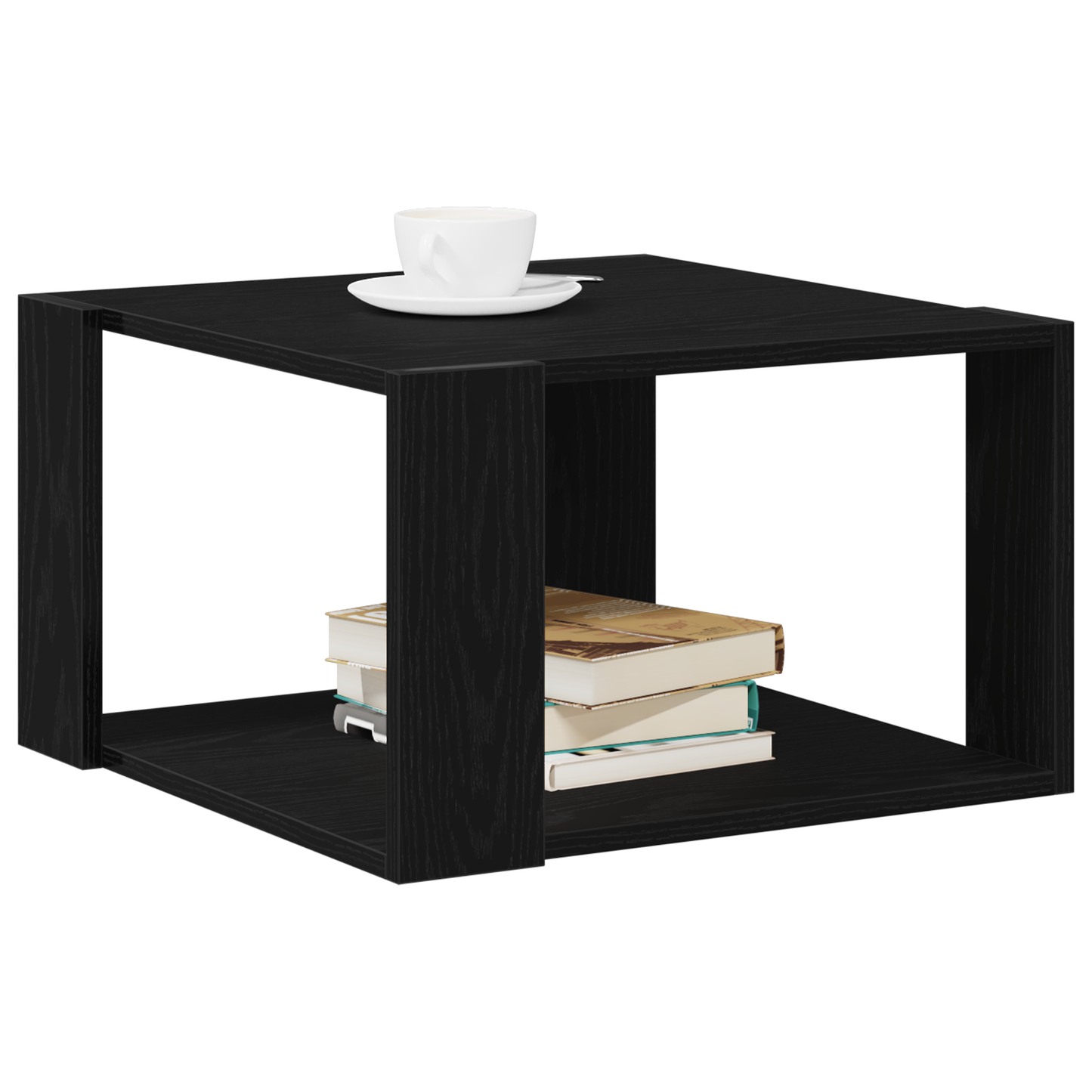 Kaffebord Sort Eg 85X55X31 Cm Lavet Af Træ