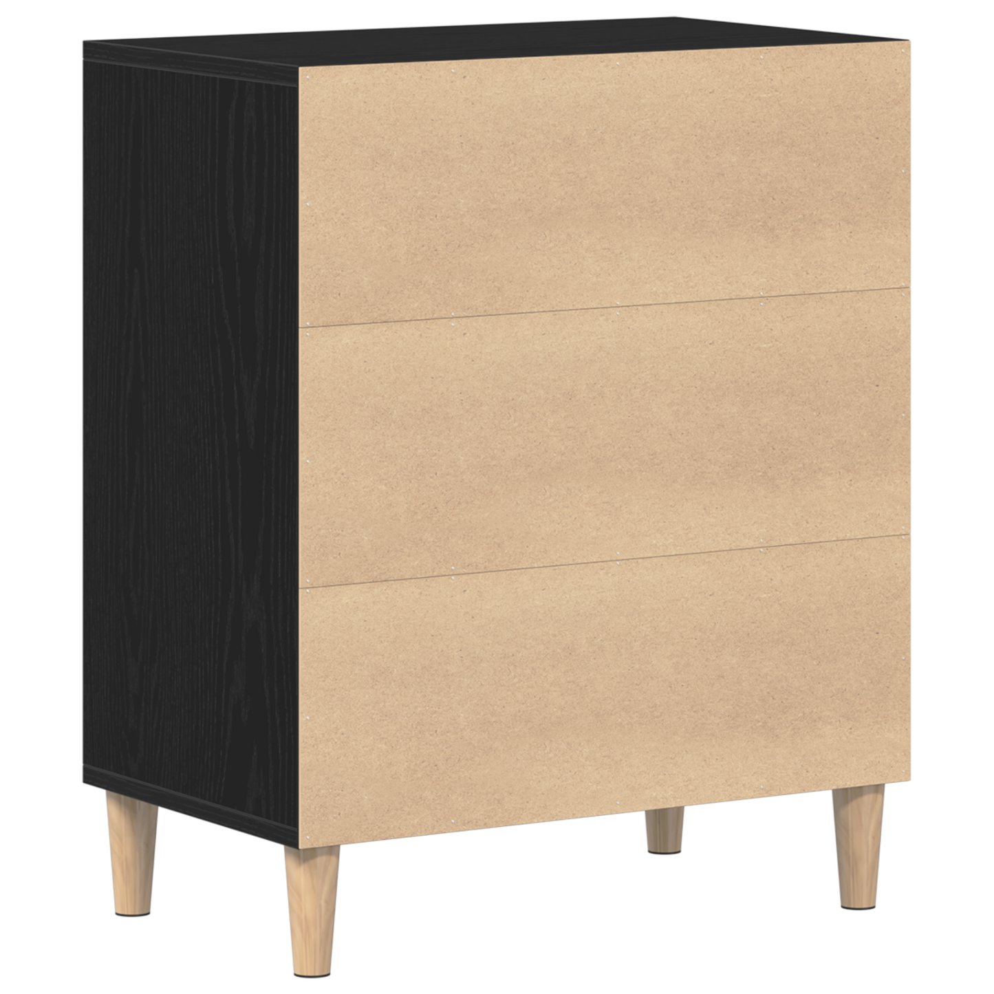 Skænk Sort Eg 57X35X70 Cm Bygget I Træ