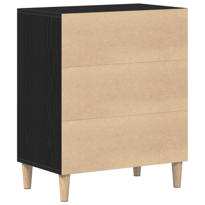 Skænk Sort Eg 57X35X70 Cm Bygget I Træ