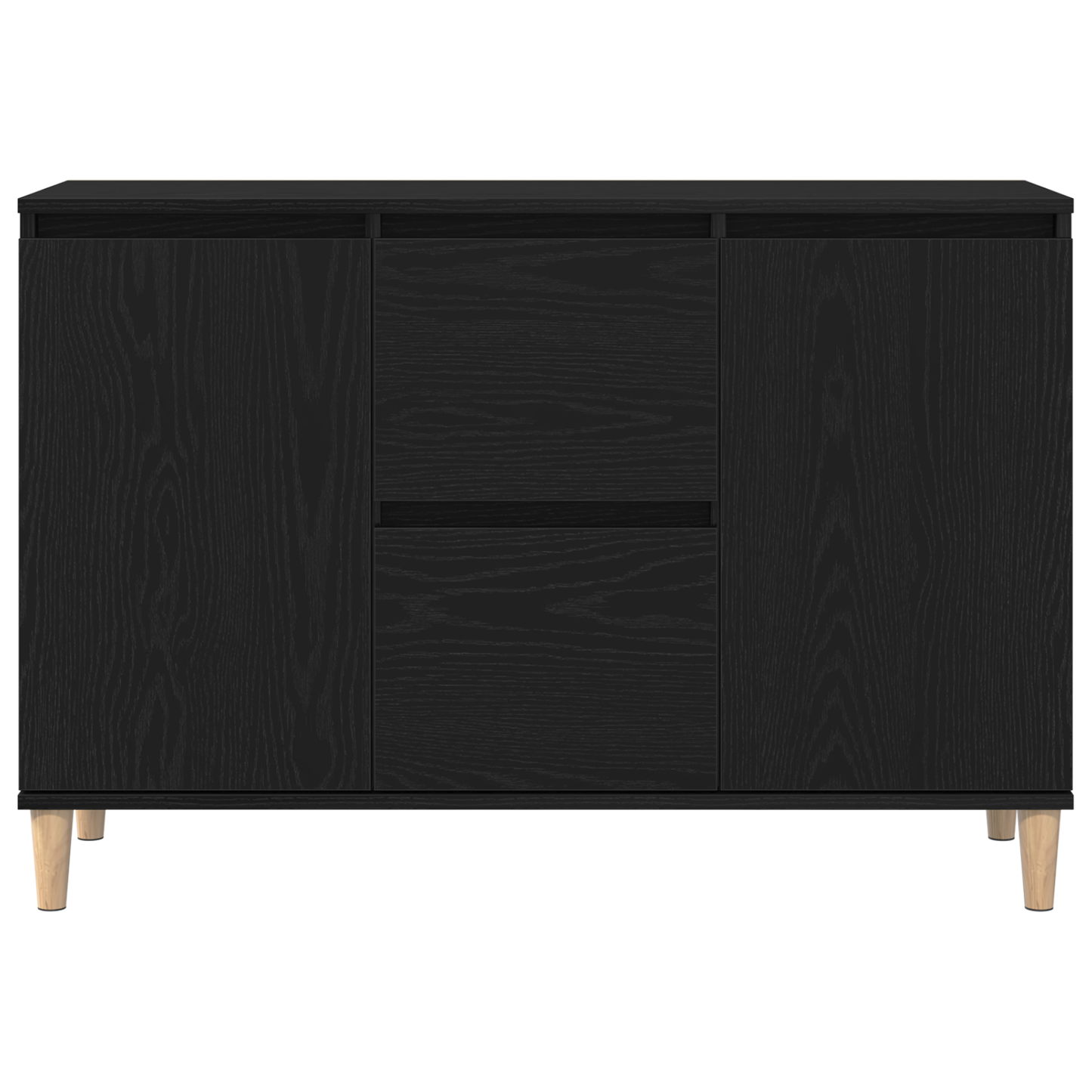Sideboard Med Skuffe Sort 101 X 35 X 60 Cm Konstrueret Træ