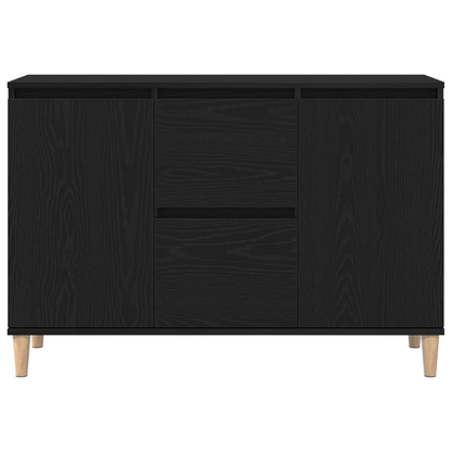 Sideboard Med Skuffe Sort 101 X 35 X 60 Cm Konstrueret Træ