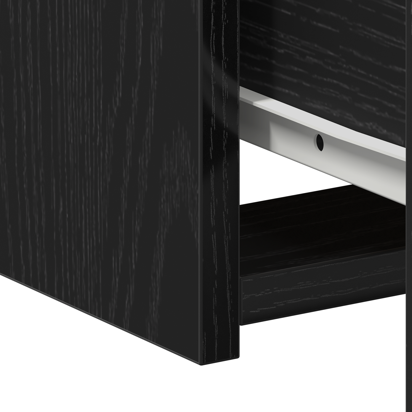 Sengebord Sort Eg 50X32X60Cm Lavet Af Træ