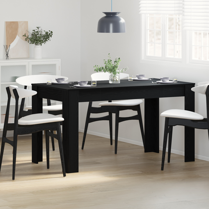 Spisebord I Sort Eg 140X74,5X76 Cm - Ingeniørtræ