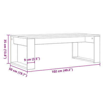 Sofabord Sort Eg 102X50X35 Cm