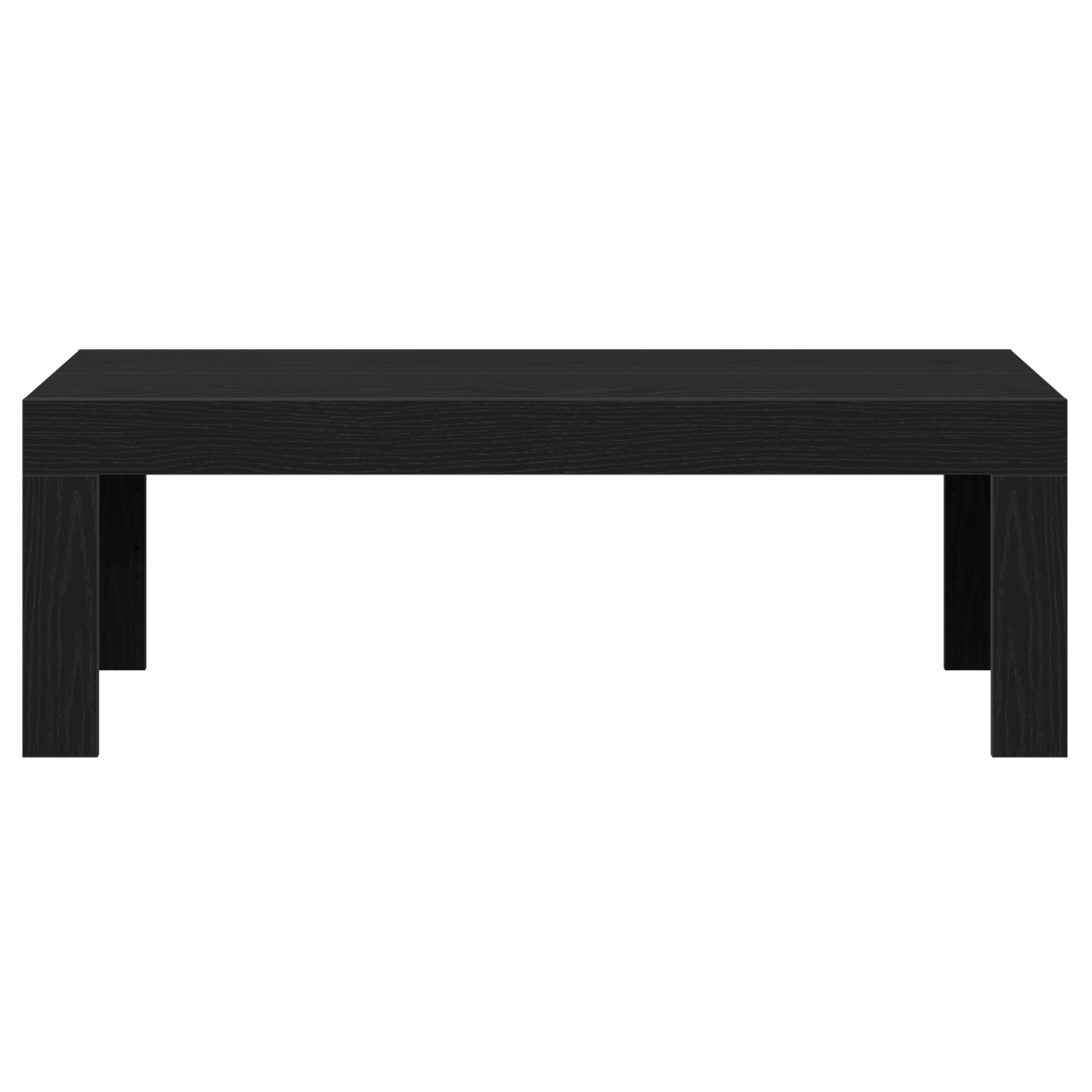 Sofabord Sort Egetræ 102X50X35 Cm Konstrueret Træ
