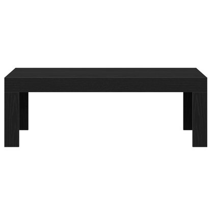Sofabord Sort Egetræ 102X50X35 Cm Konstrueret Træ