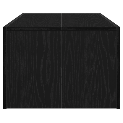 Sofabord Sort Egetræ 102X50X35 Cm Konstrueret Træ