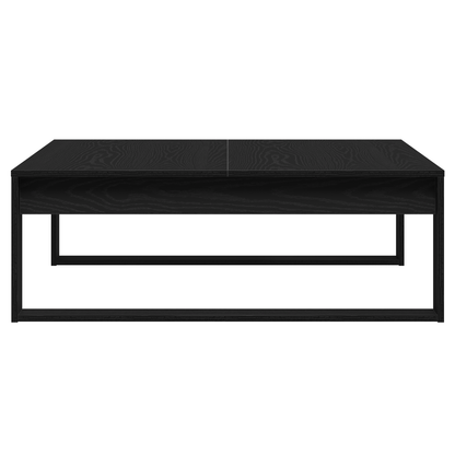 Kaffebord Sort Eg 100X100X35 Cm Konstrueret Træ