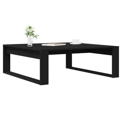 Kaffebord Sort Eg 100X100X35 Cm Konstrueret Træ