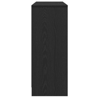 Sideboard Sort 102 X 33 X 75 Cm Konstrueret Træ