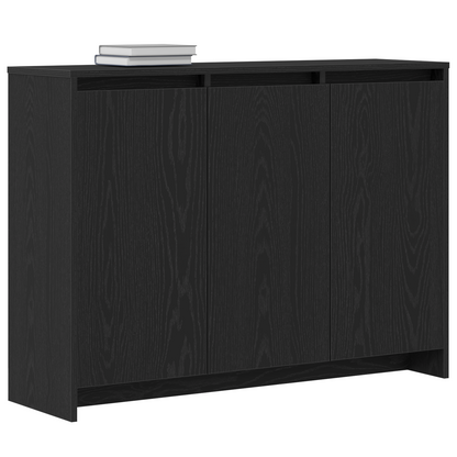 Sideboard Sort 102 X 33 X 75 Cm Konstrueret Træ