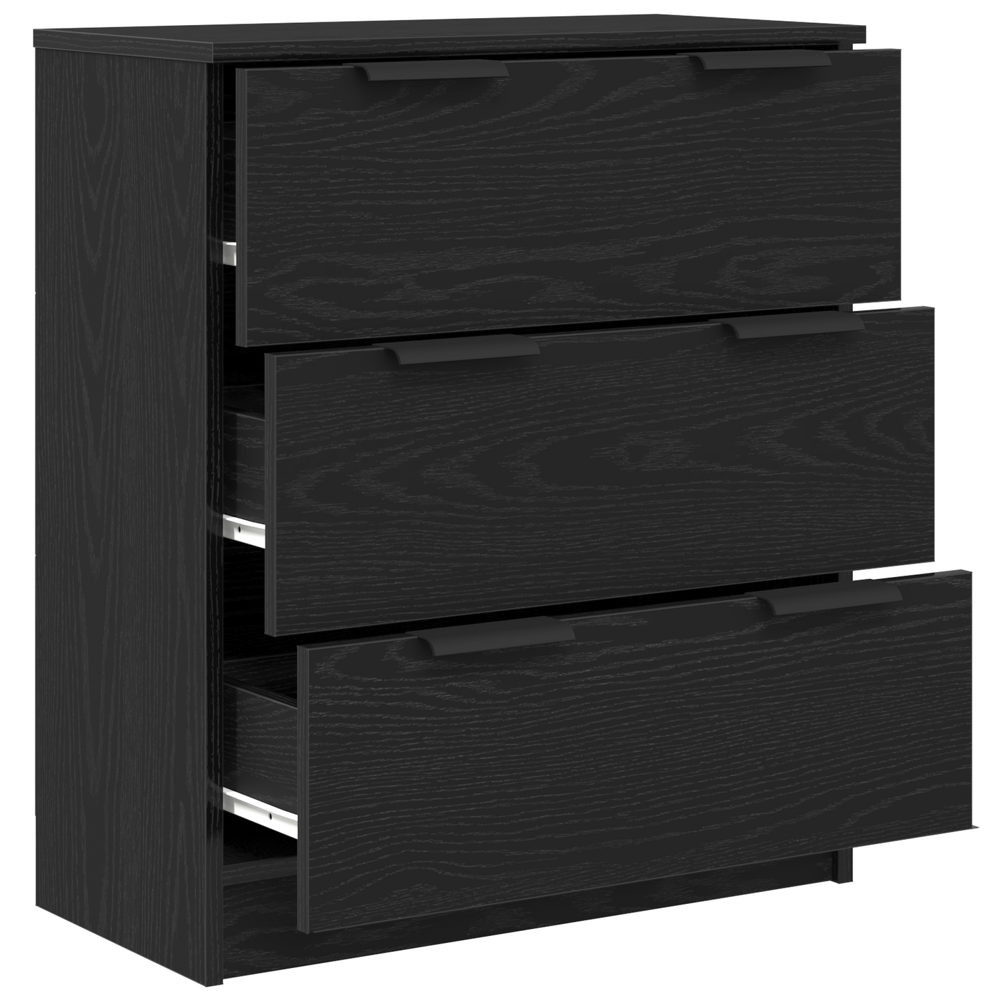 Sideboard Med Skuffe Sort 60 X 30 X 70 Cm Konstrueret Træ