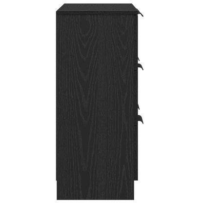 Sideboard Med Skuffe Sort 60 X 30 X 70 Cm Konstrueret Træ
