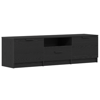 Tv-Skab Med Skuffe Sort 140 X 35 X 40 Cm Konstrueret Træ
