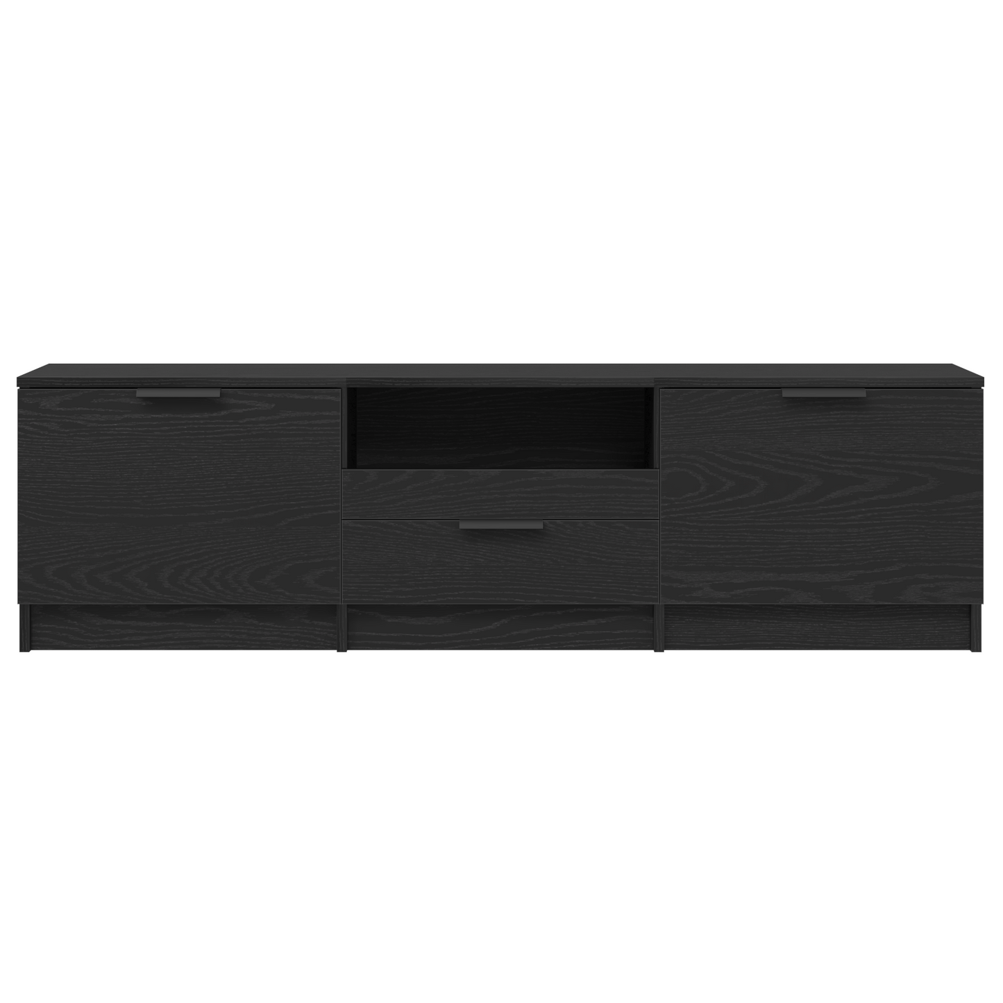 Tv-Skab Med Skuffe Sort 140 X 35 X 40 Cm Konstrueret Træ