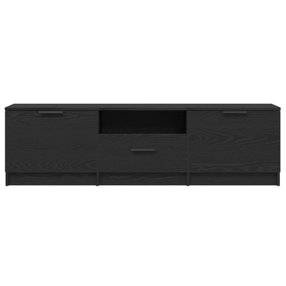 Tv-Skab Med Skuffe Sort 140 X 35 X 40 Cm Konstrueret Træ