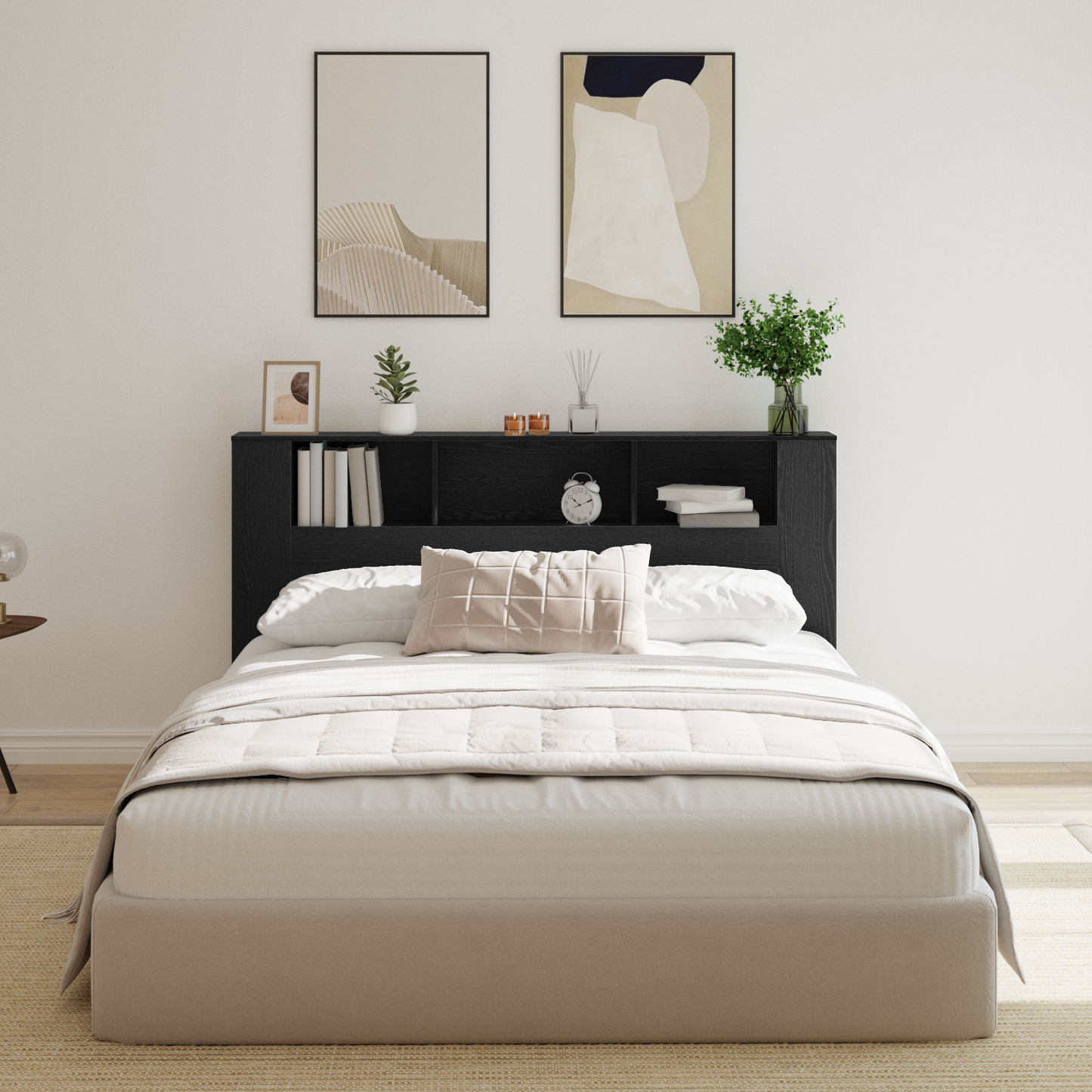 Hovedgærde Skab I Sort Eg - 180X18.5X102.5 Cm