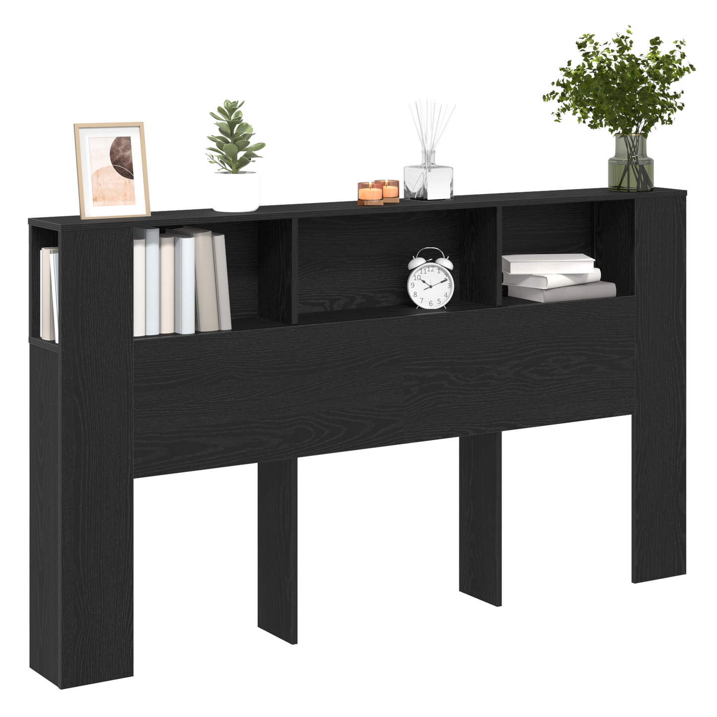 Hovedgærde Skab I Sort Eg - 180X18.5X102.5 Cm