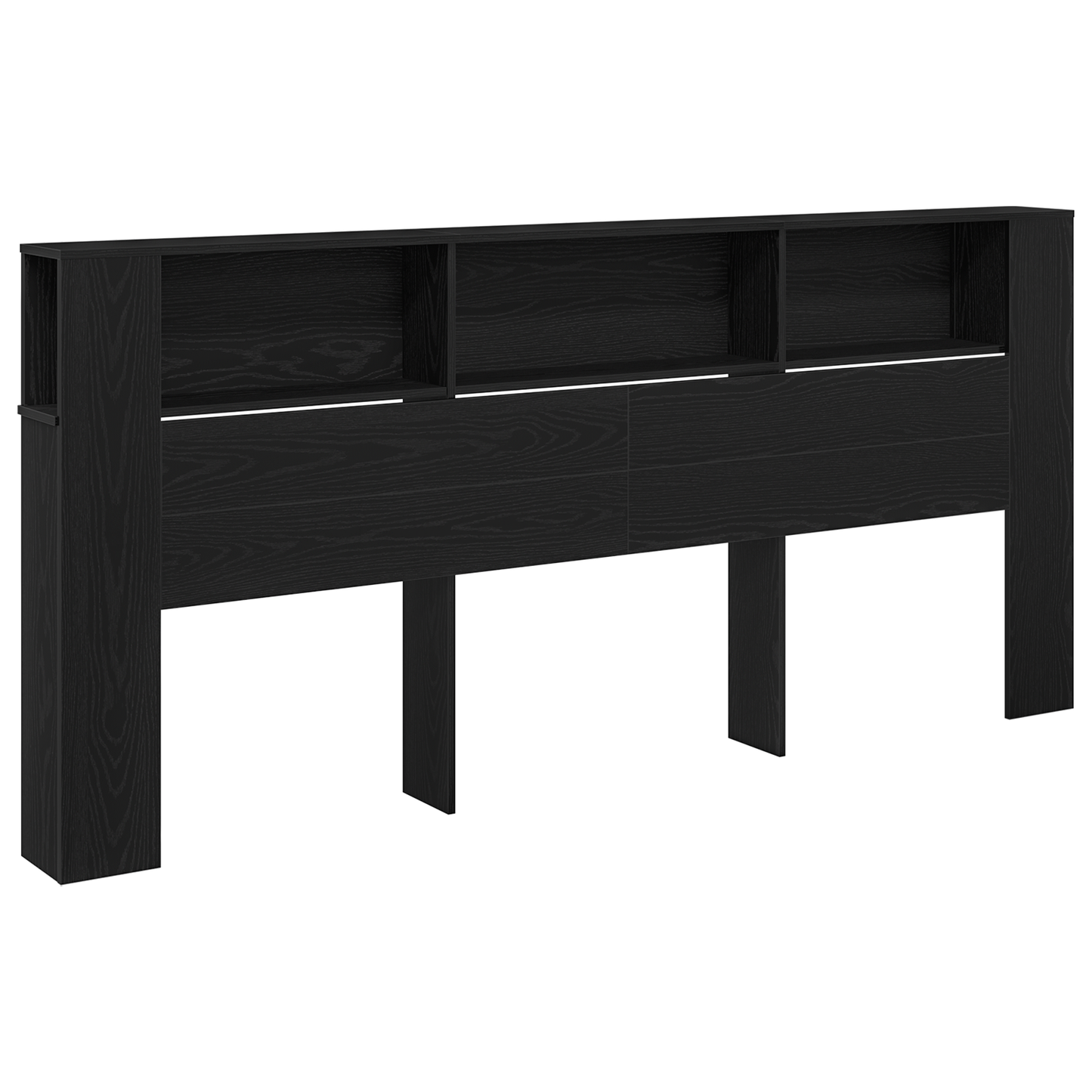 Hovedgærde Skab Sort Eg 220X18,5X104,5 Cm