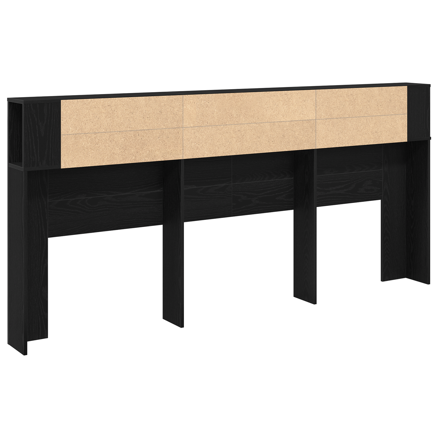 Hovedgærde Skab Sort Eg 220X18,5X104,5 Cm